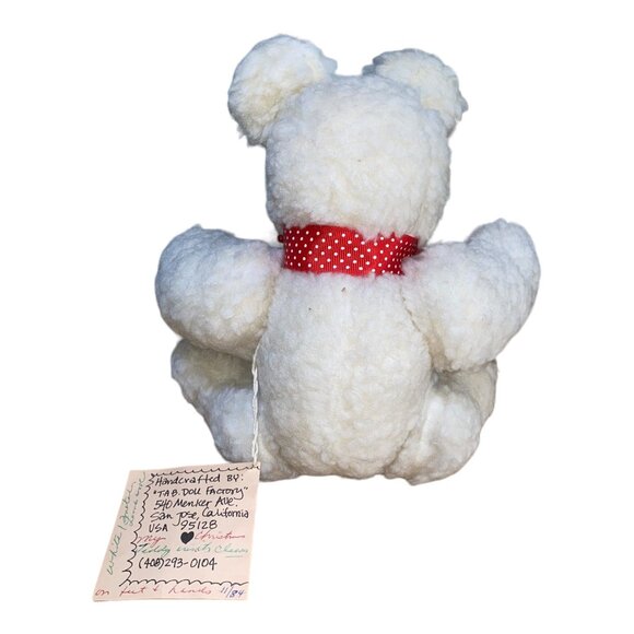 TAB Doll Factory Handmade Mohair Bear 1984 Jointed Collectable Stuffed Animal To - Picture 4 of 10